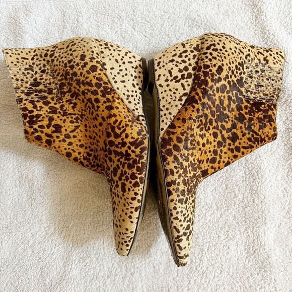 Matisse Womens Teddy Leather Fur Wedge Ankle Boot Bootie Sz 9 Pointed Toe *Read - Picture 11 of 14